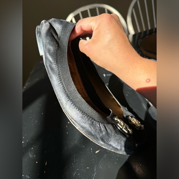 Tory Burch Claire Elastic Ballet Size 9.5 Black - Picture 12 of 14